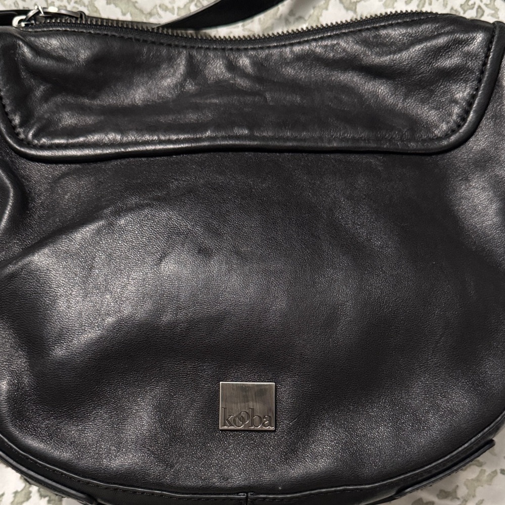 Kooba Black Leather Shoulder Bag - Picture 4 of 11